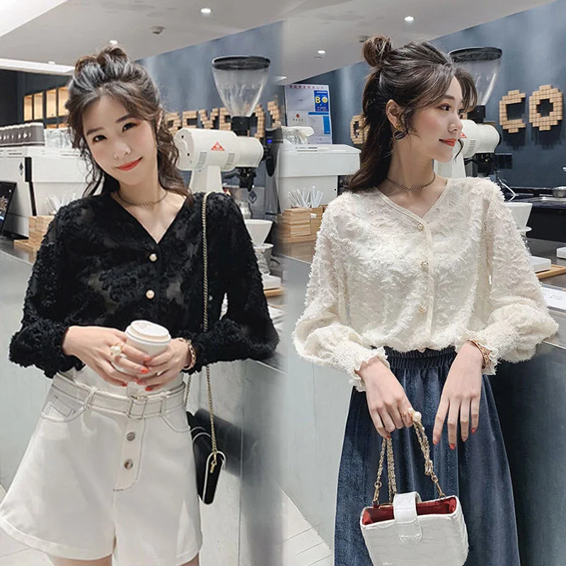 With Wrapped Chest Tassel Feather Shirt Chiffon Sleeve V-neck Blusas Ropa De Mujer
With Wrapped Chest Tassel Feather Shirt Chiffon Sleeve V-neck Blusas Ropa De Mujer