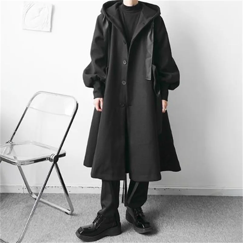 Men's Tweed Coat Winter Dark Department Medium Long Loose Knee Length Korean Fashion Men's Minority Hooded Coat
Men's Tweed Coat Winter Dark Department Medium Long Loose Knee Length Korean Fashion Men's Minority Hooded Coat
