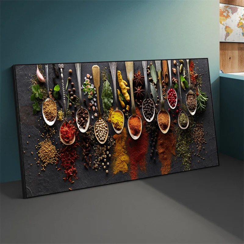 Kitchen Theme Wall Decorative Painting Herbs and Spices for Cooking Canvas Posters Prints Wall Picture Restaurant Cuadros Decor
Kitchen Theme Wall Decorative Painting Herbs and Spices for Cooking Canvas Posters Prints Wall Picture Restaurant Cuadros Decor