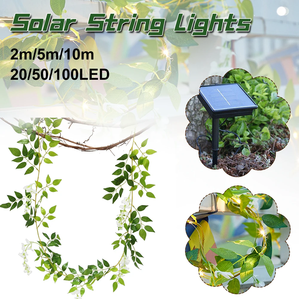 20/50/100 LEDs String Lights Solar Green Leaf/Sunflower/Wisteria Vine String Light for Home Garden Lawn Patio Fence
20/50/100 LEDs String Lights Solar Green Leaf/Sunflower/Wisteria Vine String Light for Home Garden Lawn Patio Fence