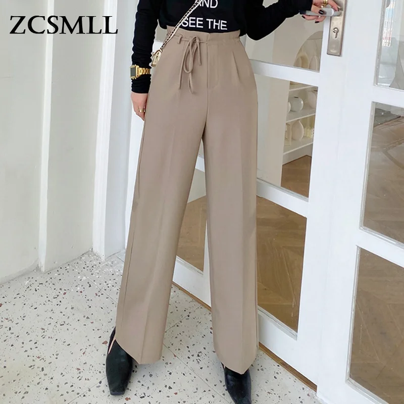 ZCSMLL Fashion Solid Color Trousers Women's Autumn 2021 New Drawstring High Waist Drape Straight Loose Ankle-Length Pants TH609
ZCSMLL Fashion Solid Color Trousers Women's Autumn 2021 New Drawstring High Waist Drape Straight Loose Ankle-Length Pants TH609