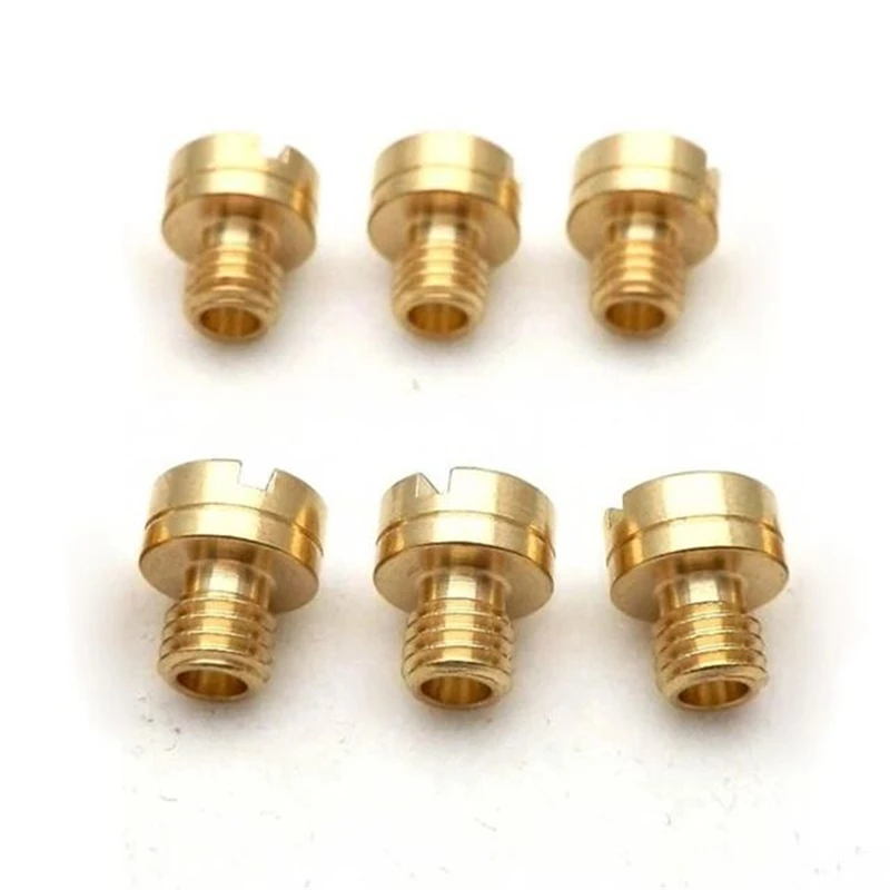 6 Pieces Brass Main Jets 8mm Head with M5 5mm Thread for Mikuni Carburetor N100.604 VM22/24/26 Motorcycle TTR FZR
6 Pieces Brass Main Jets 8mm Head with M5 5mm Thread for Mikuni Carburetor N100.604 VM22/24/26 Motorcycle TTR FZR