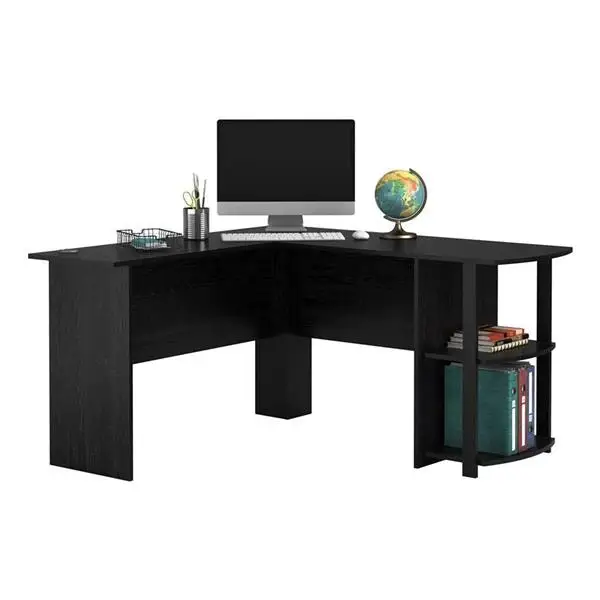 FCH L-Shaped Wood Right-angle Computer Desk with Two-layer Bookshelves Black 2Pcs Open Shelves
FCH L-Shaped Wood Right-angle Computer Desk with Two-layer Bookshelves Black 2Pcs Open Shelves