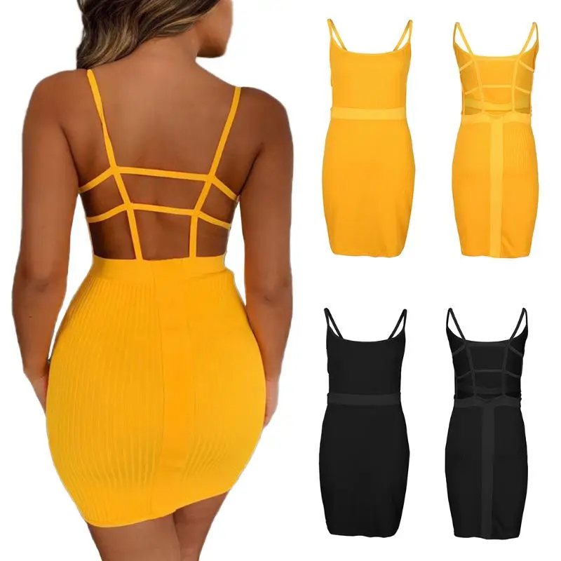 Women Sexy Backless Bandage Strappy Bodycon Evening Party Club Short Mini Dress
Women Sexy Backless Bandage Strappy Bodycon Evening Party Club Short Mini Dress