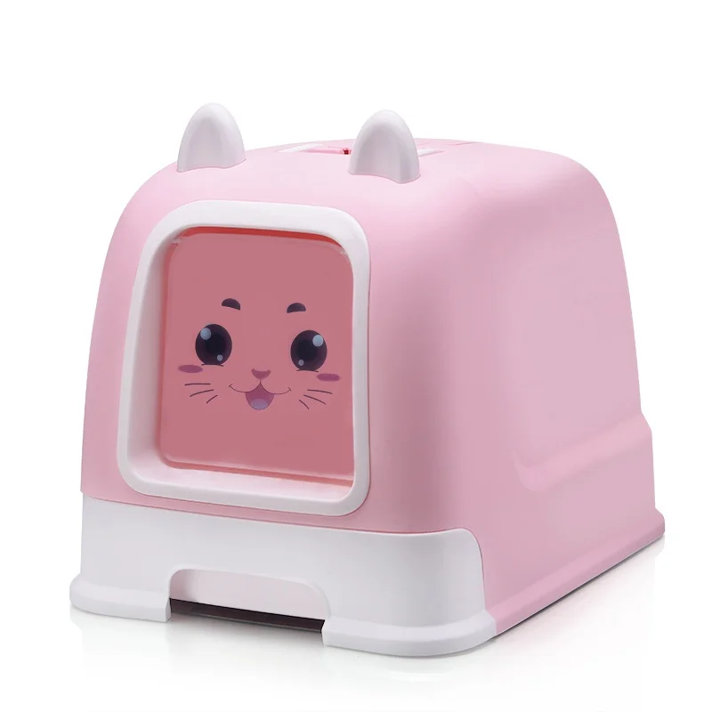 Cat Litter Plastic Box Cute Pink Closed Training Shorthair Cat Litter Shovel Litiere Chat Pet Wc Accessories Large MM60MSP
Cat Litter Plastic Box Cute Pink Closed Training Shorthair Cat Litter Shovel Litiere Chat Pet Wc Accessories Large MM60MSP