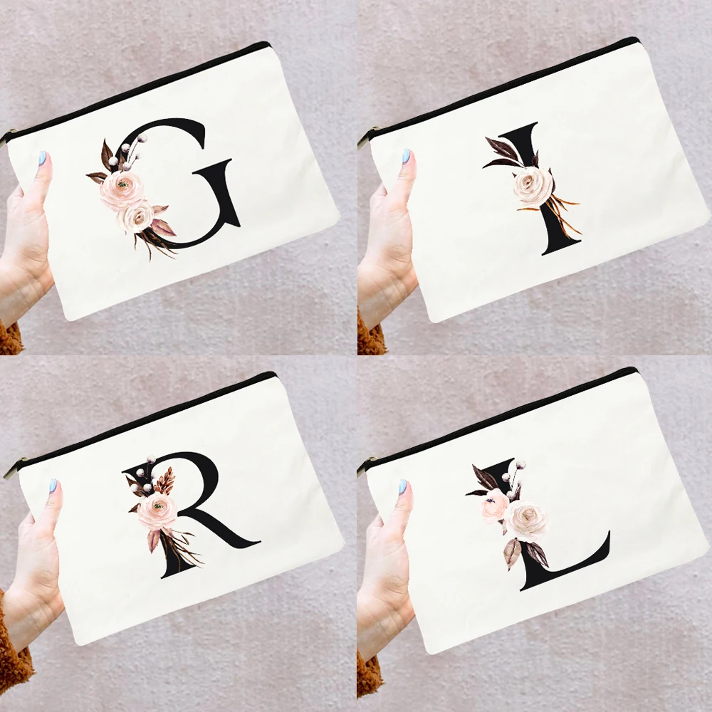 Alphabet Rose Flower Canvas Cosmetic Cases Bag for Women Casual Letter Printed Zipper Makeup Pouch Bag Travel Party Handbag Gift
Alphabet Rose Flower Canvas Cosmetic Cases Bag for Women Casual Letter Printed Zipper Makeup Pouch Bag Travel Party Handbag Gift