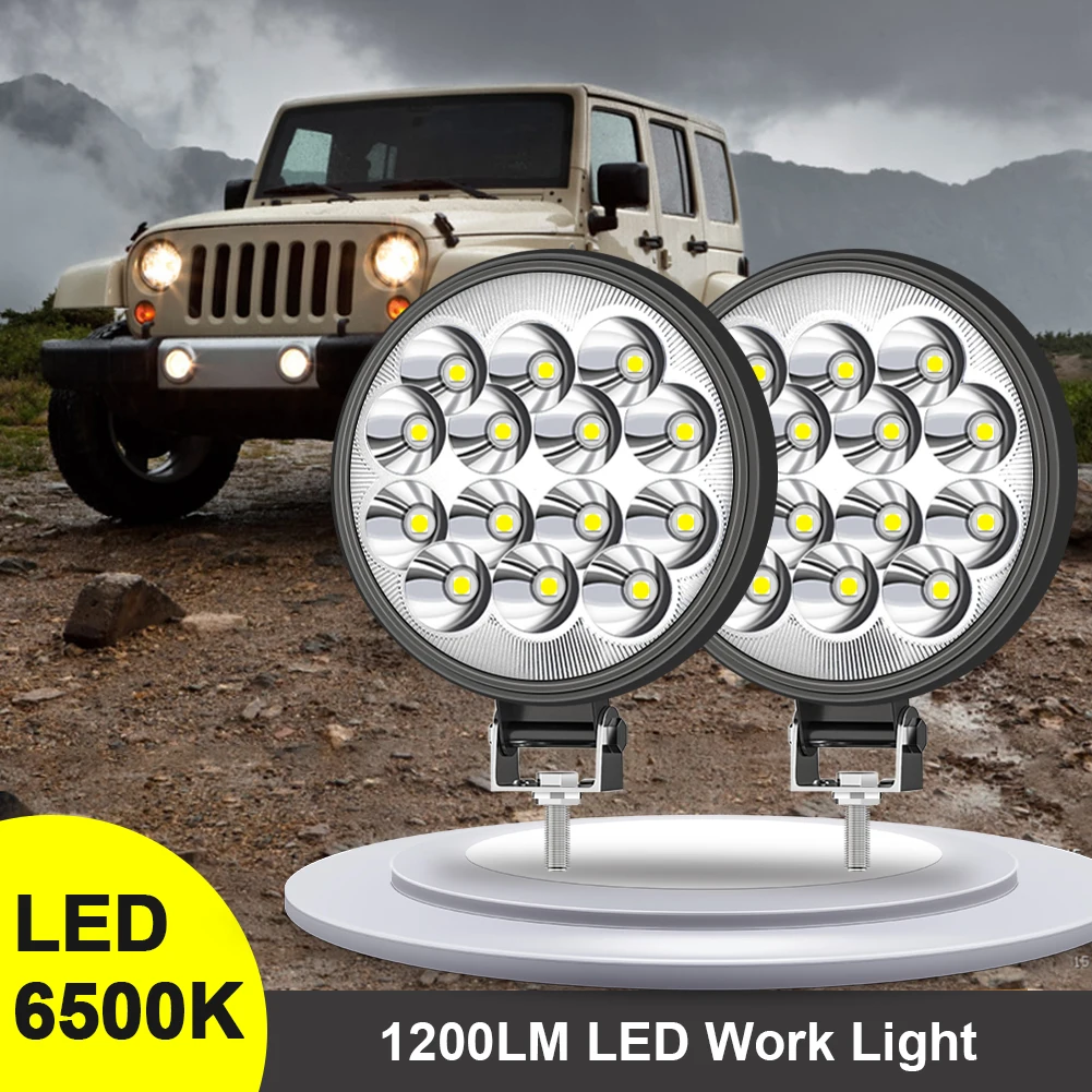SUHU 1PC 42W 1200LM LED Work Lights Round LED Light Super Bright Daylight White Light for Car, Motorcycle,Trucks Car Accessories
SUHU 1PC 42W 1200LM LED Work Lights Round LED Light Super Bright Daylight White Light for Car, Motorcycle,Trucks Car Accessories