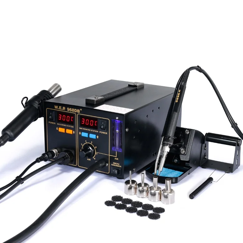 for WEP 968DB+ SMD 3in1 professional adjustable soldering and desoldering iron Hot Air station Digital
for WEP 968DB+ SMD 3in1 professional adjustable soldering and desoldering iron Hot Air station Digital