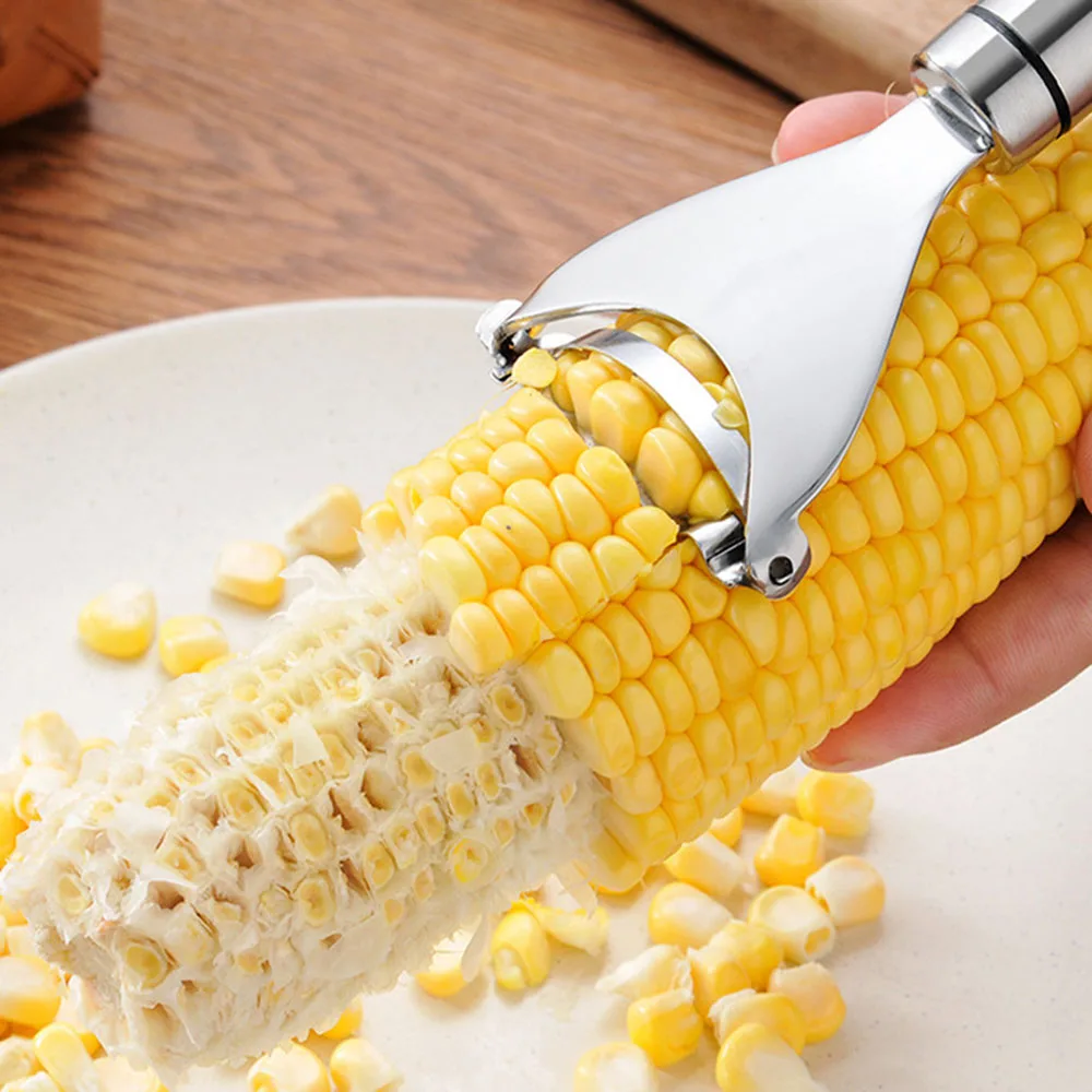 Stainless Steel Cob Corn Stripper Corn Zipper Corn Peeler Corn KCorn Peeling Knife with Protective Handle Corn Stripping Tools 
Stainless Steel Cob Corn Stripper Corn Zipper Corn Peeler Corn KCorn Peeling Knife with Protective Handle Corn Stripping Tools