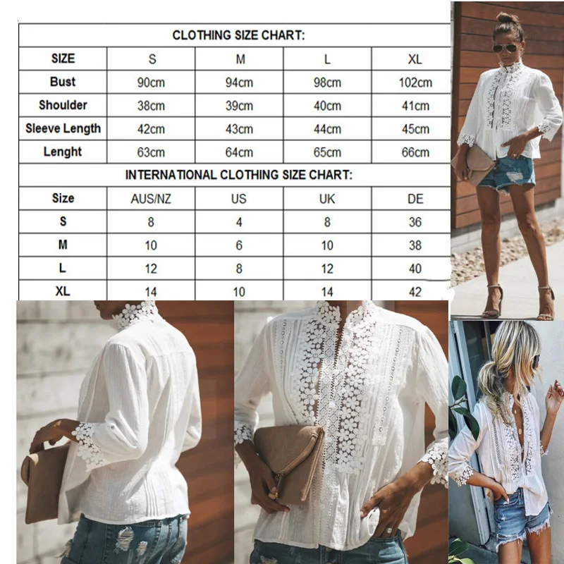 2021 Fashion Women Casual White Lace Blouse Shirts Long Sleeve Loose Top and Blouses Summer Autumn Elegant Shirts Plus Size
2021 Fashion Women Casual White Lace Blouse Shirts Long Sleeve Loose Top and Blouses Summer Autumn Elegant Shirts Plus Size