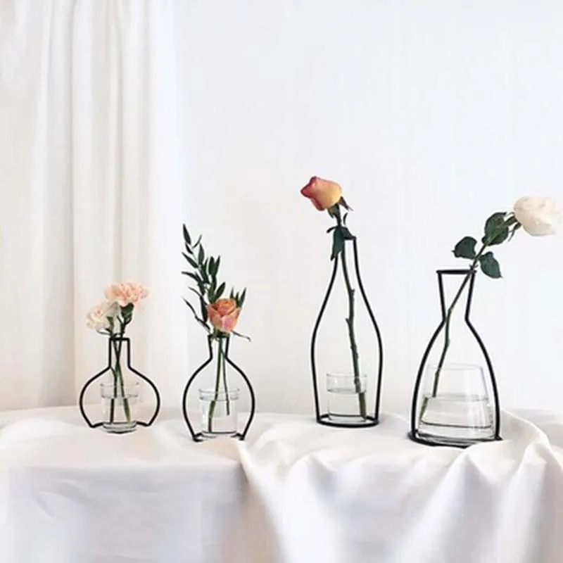 Creative Iron Line Flower Plant Vases Stand Holder New Design Terrarium Container Minimalism Modern Home Decor Without Glass Cup
Creative Iron Line Flower Plant Vases Stand Holder New Design Terrarium Container Minimalism Modern Home Decor Without Glass Cup