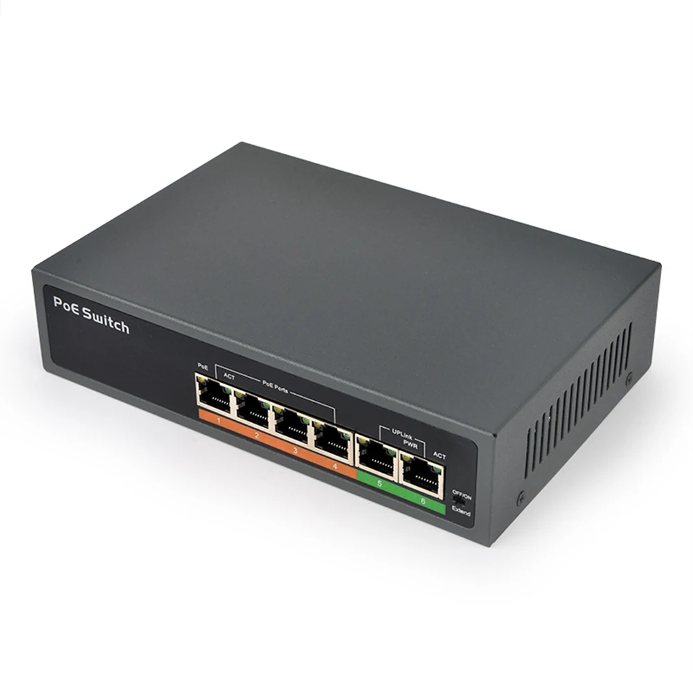48V POE Switch 10/100Mbps 4 2 Ports Network Ethernet Switcher for IP Camera CCTV Fast Switch With Internal Power
48V POE Switch 10/100Mbps 4 2 Ports Network Ethernet Switcher for IP Camera CCTV Fast Switch With Internal Power
