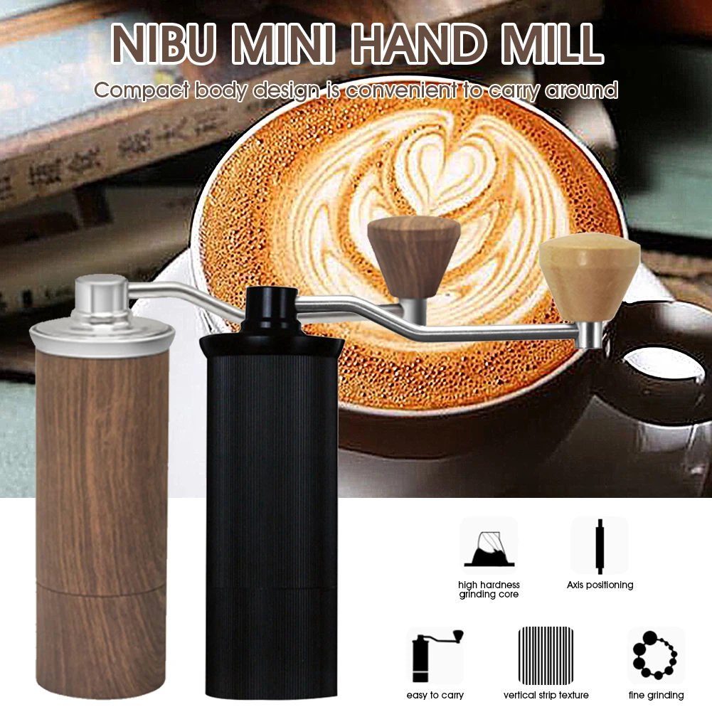 1pcs Manual Coffee grinder Mini Portable Durable High Quality Aluminum Coffee miller Black/Brown/ 15g Coffee milling machine
1pcs Manual Coffee grinder Mini Portable Durable High Quality Aluminum Coffee miller Black/Brown/ 15g Coffee milling machine
