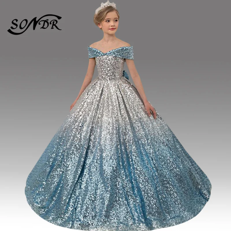Shining Sequin Princess Ball Gowns HT085 Gradient Elegant Flower Girl Dresses Off The Shoulder Kids Party Dress For Wedding 2020
Shining Sequin Princess Ball Gowns HT085 Gradient Elegant Flower Girl Dresses Off The Shoulder Kids Party Dress For Wedding 2020
