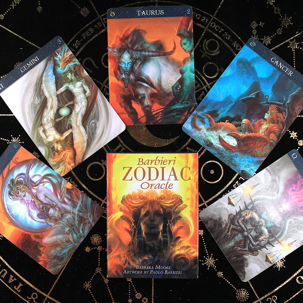 High Quality Barbieri Zodiac Oracle Tarot For Guidance Divination Fate Tarot Deck Board Games For Friends Party 26 Sheets/Box
High Quality Barbieri Zodiac Oracle Tarot For Guidance Divination Fate Tarot Deck Board Games For Friends Party 26 Sheets/Box