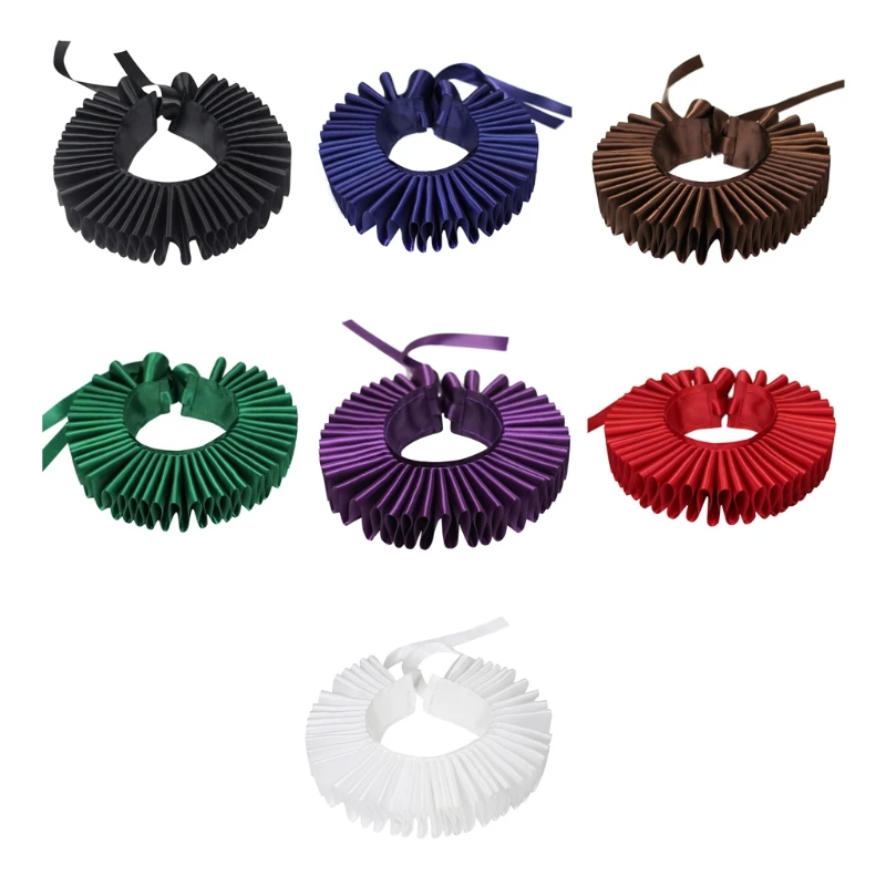 Ретро-одежда, воротник с оборками, сатиновое ожерелье клоуна для косплея, шарф-чокер 
Ретро-одежда, воротник с оборками, сатиновое ожерелье клоуна для косплея, шарф-чокер