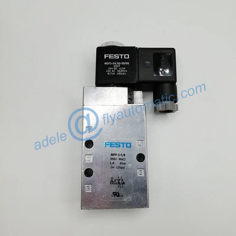MFH 5 1/8 9982 Festo 5/2 ways пневматический клапан с катушкой Tiger классический Соленоидный
