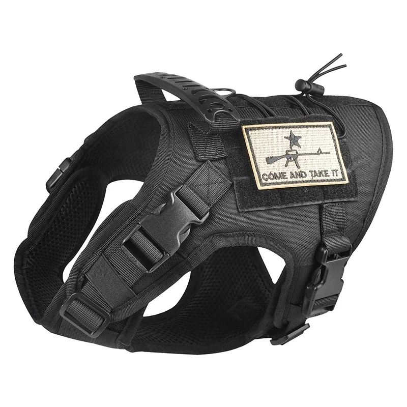 Tactical Dog Vest Harness, Outdoor Training Service Adjustable Military Working with Molle and Rubber Handle
Tactical Dog Vest Harness, Outdoor Training Service Adjustable Military Working with Molle and Rubber Handle