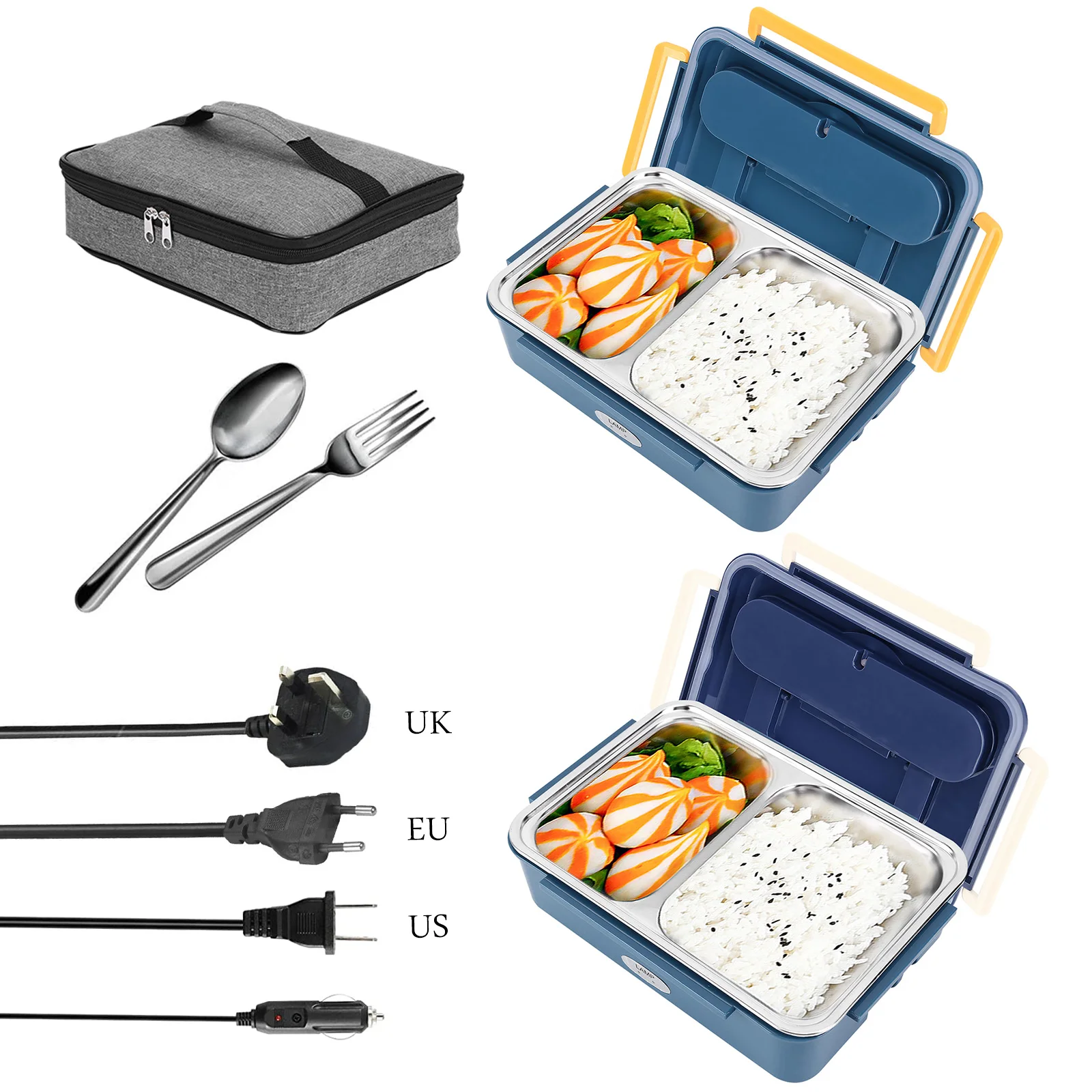 Electric Lunch Box Food Heater Portable Food Warmer 1.5L Large Capacity Lunch Box Stainless Steel Food Container for Home Office 
Electric Lunch Box Food Heater Portable Food Warmer 1.5L Large Capacity Lunch Box Stainless Steel Food Container for Home Office