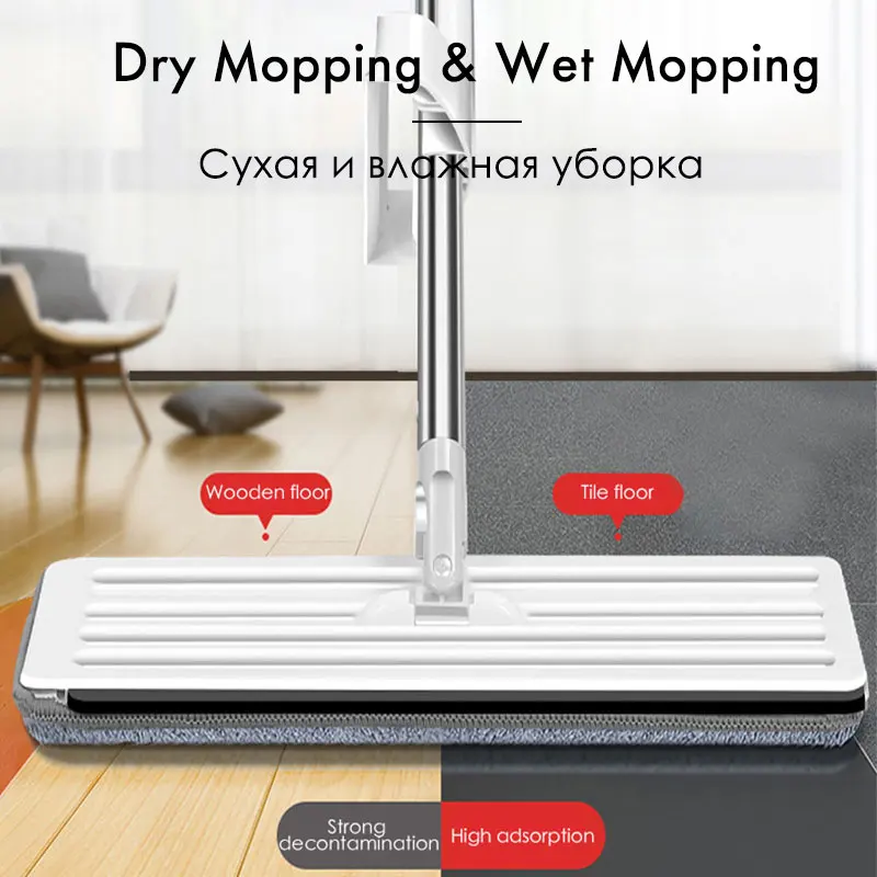 Hand-free Lazy Mop Wash Squeeze Floor Mops 360 Rotation Magic Dry Wet Reusable Replacement Microfiber Wooden Floors Kitchens Mop
Hand-free Lazy Mop Wash Squeeze Floor Mops 360 Rotation Magic Dry Wet Reusable Replacement Microfiber Wooden Floors Kitchens Mop