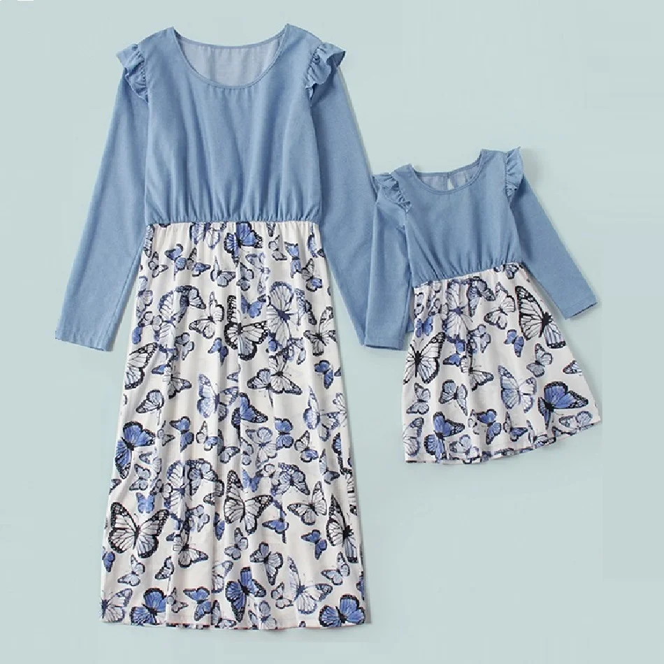 Flower Mother Daughter Matching Dresses Family Set Ruffled Sleeve Mom Mum Baby Mommy and Me Clothes Fashion Women Girls Dress
Flower Mother Daughter Matching Dresses Family Set Ruffled Sleeve Mom Mum Baby Mommy and Me Clothes Fashion Women Girls Dress