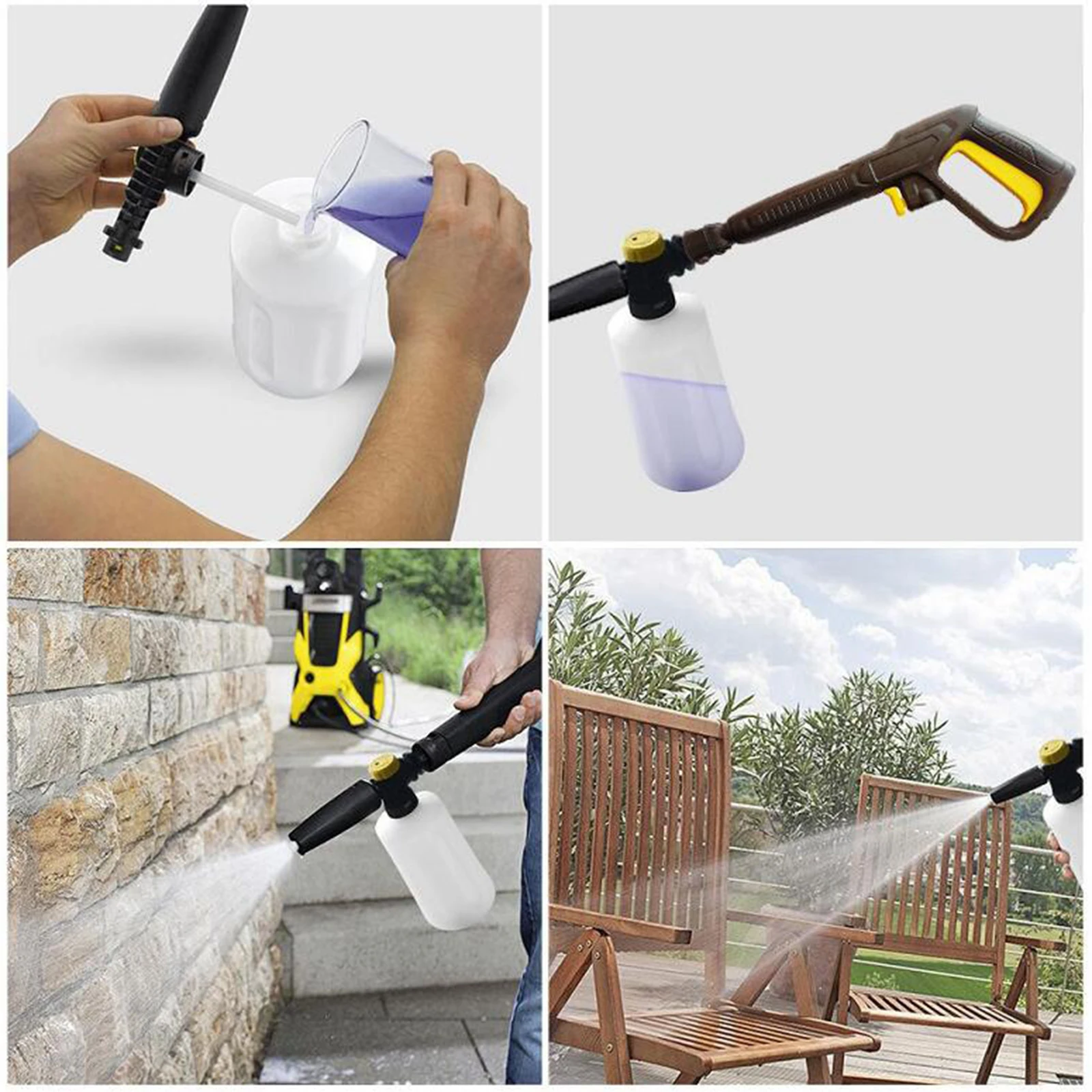 Водяной пистолет для мойки автомобиля, инструменты для очистки, подходит для шланга M22 750 мл, регулируемая пенная насадка для мойки автомоби...
Водяной пистолет для мойки автомобиля, инструменты для очистки, подходит для шланга M22 750 мл, регулируемая пенная насадка для мойки автомоби...