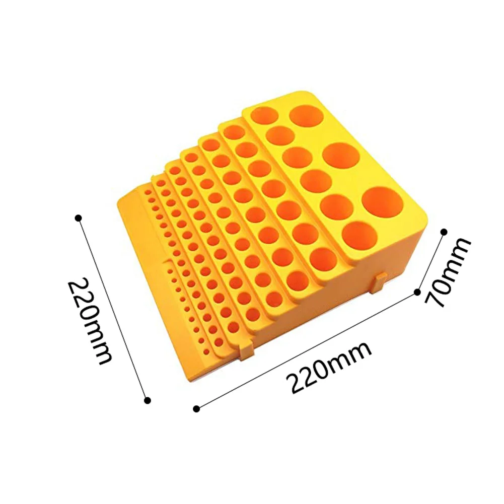 Storage Organiser Milling Cutter Rack Tool Box Drill Bit Accessories Desktop 85 Holes Reamer Multifunction Plastic Thickened
Storage Organiser Milling Cutter Rack Tool Box Drill Bit Accessories Desktop 85 Holes Reamer Multifunction Plastic Thickened