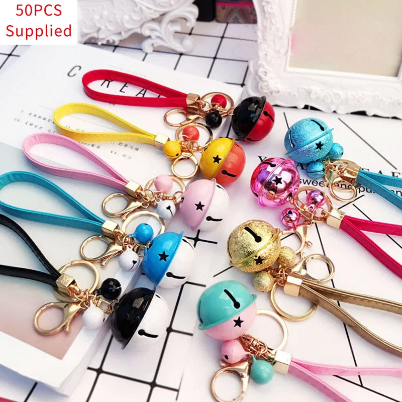 50pcs Creative Bell Cord Keychain Female Cartoon DIY Mobile Phone Case Decoration PU Leather Cord Car Bag Pendant Christmas Gift
50pcs Creative Bell Cord Keychain Female Cartoon DIY Mobile Phone Case Decoration PU Leather Cord Car Bag Pendant Christmas Gift