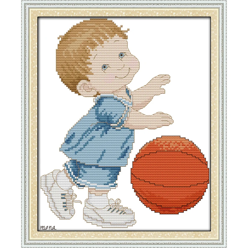 Everlasting Love A Basketball Baby Chinese Cross Stitch Kits Ecological Cotton Stamped 11CT DIY Gift Wedding Decoration For Home
Everlasting Love A Basketball Baby Chinese Cross Stitch Kits Ecological Cotton Stamped 11CT DIY Gift Wedding Decoration For Home