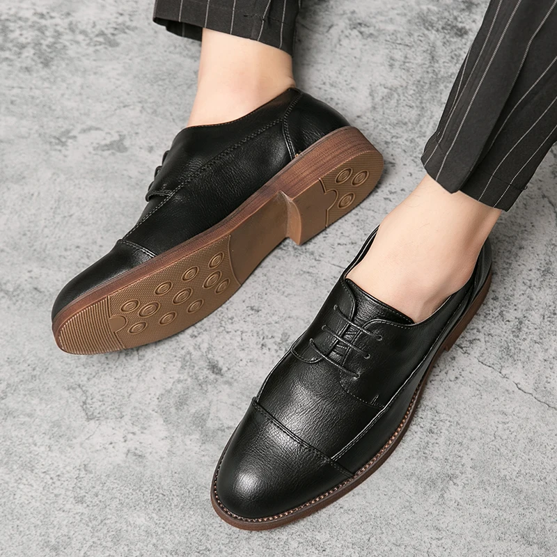 2020 style fashion men's shoes casual leather classics brown black lace up derby shoe man comfortable nice oxfords shoes for men
2020 style fashion men's shoes casual leather classics brown black lace up derby shoe man comfortable nice oxfords shoes for men