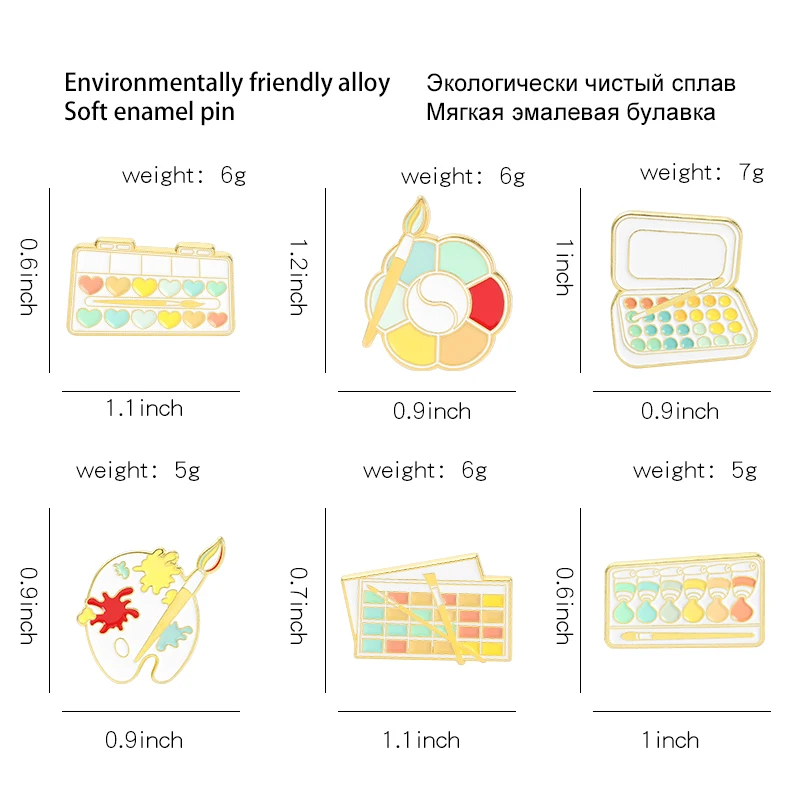 Cartoon Watercolor Palette Brush Art Oil Painting Brooches Anime Enamel Lapel Pin Backpacks Badge Jewelry For Friends Wholesale
Cartoon Watercolor Palette Brush Art Oil Painting Brooches Anime Enamel Lapel Pin Backpacks Badge Jewelry For Friends Wholesale