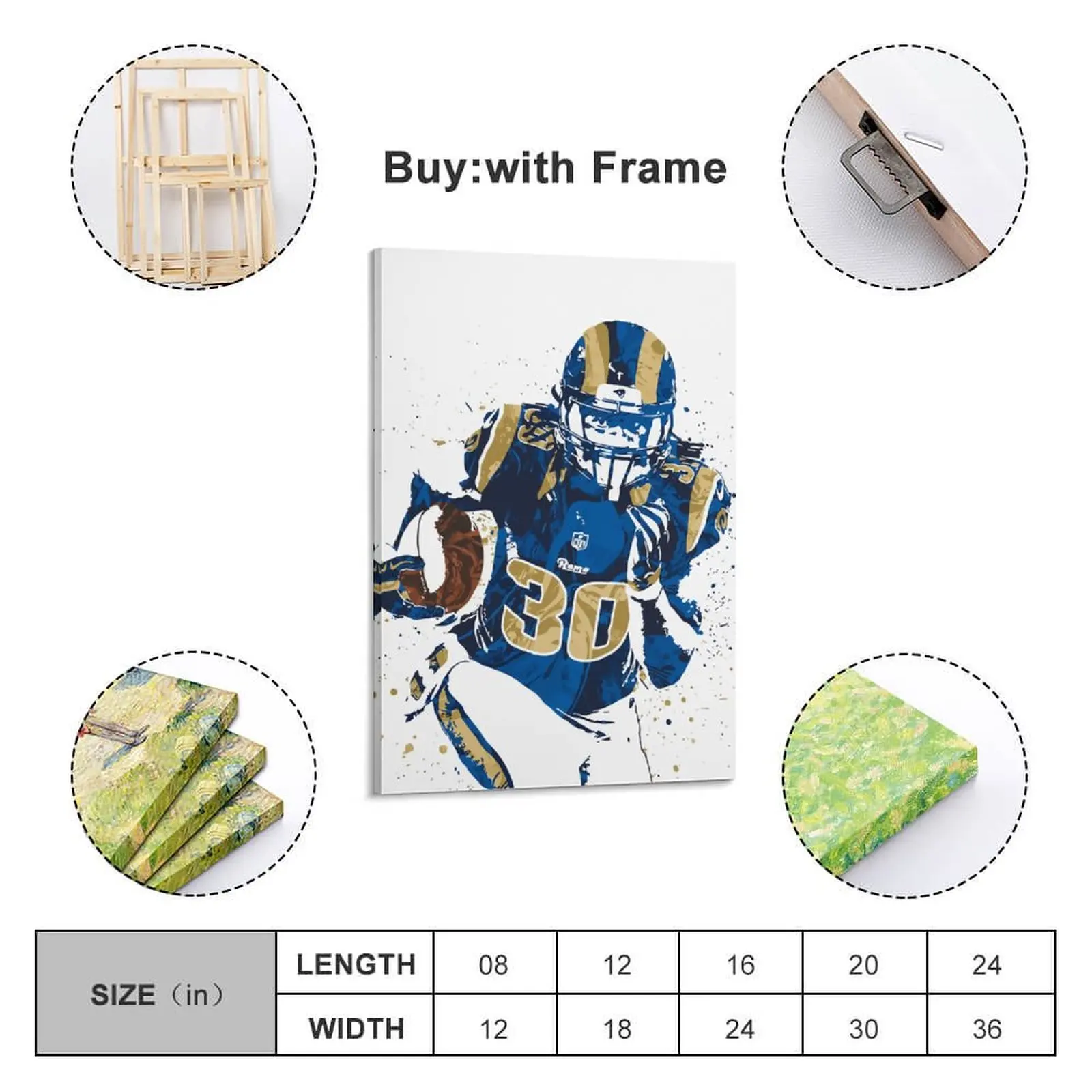 Decor 30 Todd Gurley Print Painting Canvas Hang A Picture for Living Room Wall Room Posters With Frame Modern Home 
Decor 30 Todd Gurley Print Painting Canvas Hang A Picture for Living Room Wall Room Posters With Frame Modern Home