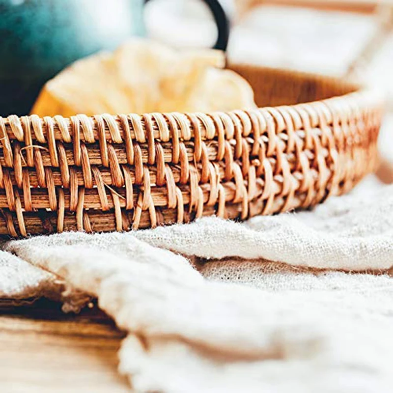 Rattan Storage Tray, Round Basket with Handle, Hand-Woven, Rattan Tray Wicker Basket Bread Fruit Food Basket
Rattan Storage Tray, Round Basket with Handle, Hand-Woven, Rattan Tray Wicker Basket Bread Fruit Food Basket