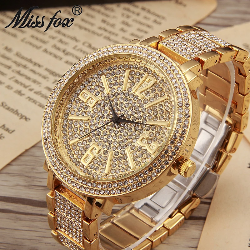 MISSFOX Mens Watches For Male Fashion Luxury Japan Quartz Full Diamond Watch Male Analog Bling Bling Arabic Numeral Watches
MISSFOX Mens Watches For Male Fashion Luxury Japan Quartz Full Diamond Watch Male Analog Bling Bling Arabic Numeral Watches