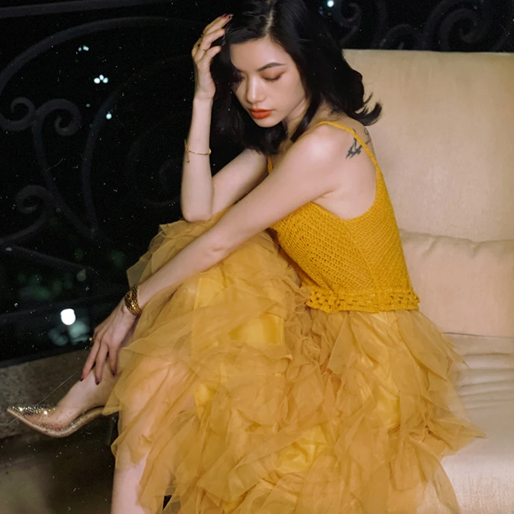 Women Cascading Ruffles Knitting Mesh Patchwork Princess Party Dress New Sweet Girl Backless V-neck Long Dress
Women Cascading Ruffles Knitting Mesh Patchwork Princess Party Dress New Sweet Girl Backless V-neck Long Dress