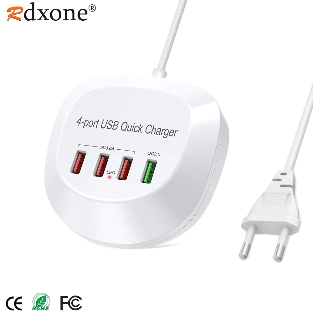 USB сетевой фильтр и быстрая зарядка QC3.0 зарядное устройство концентратор адаптер