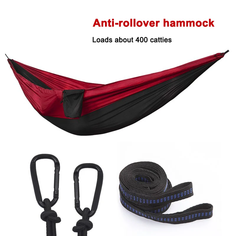 Outdoor Parachute Cloth Camping Swing Portable Hammock Single And Double Nylon Tear-resistant Anti-rollover Hiking Rest Vacation
Outdoor Parachute Cloth Camping Swing Portable Hammock Single And Double Nylon Tear-resistant Anti-rollover Hiking Rest Vacation