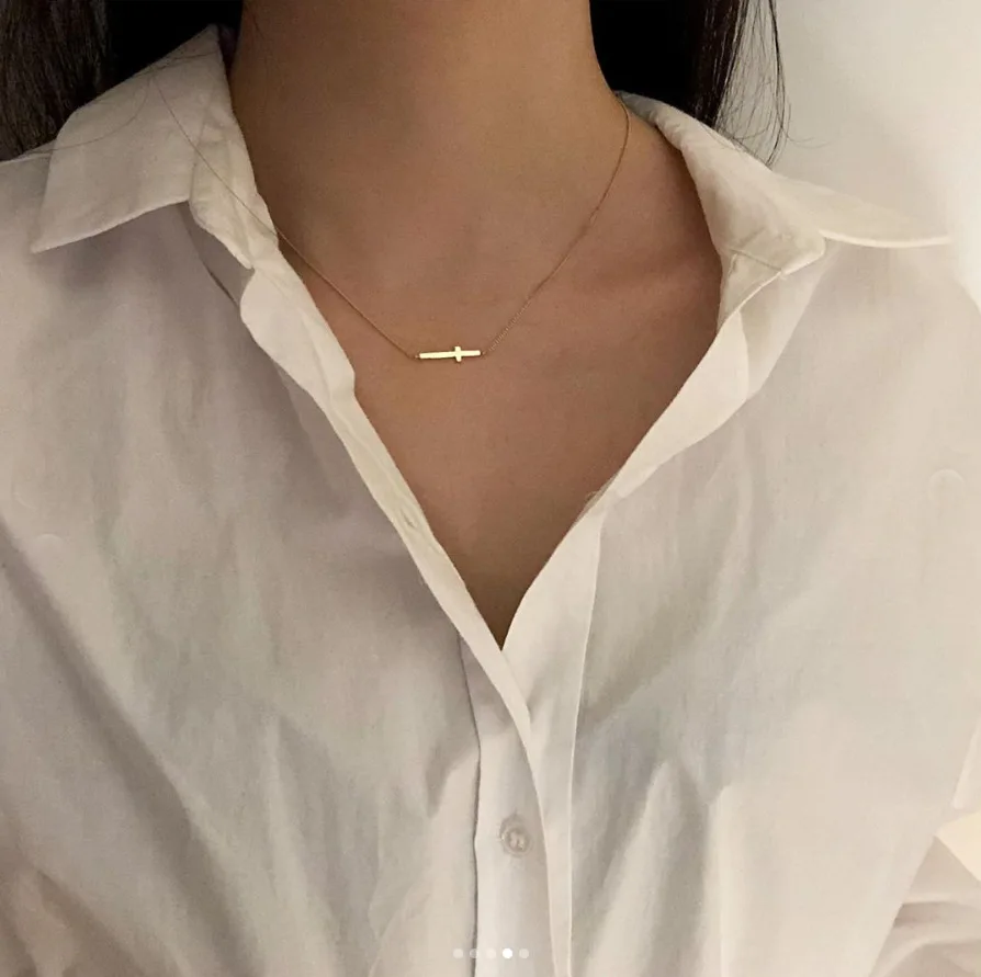 TINNY Authentic 925 Sterling silver gold cross religion Choker Necklace Pendant Jewelry TLX701
TINNY Authentic 925 Sterling silver gold cross religion Choker Necklace Pendant Jewelry TLX701