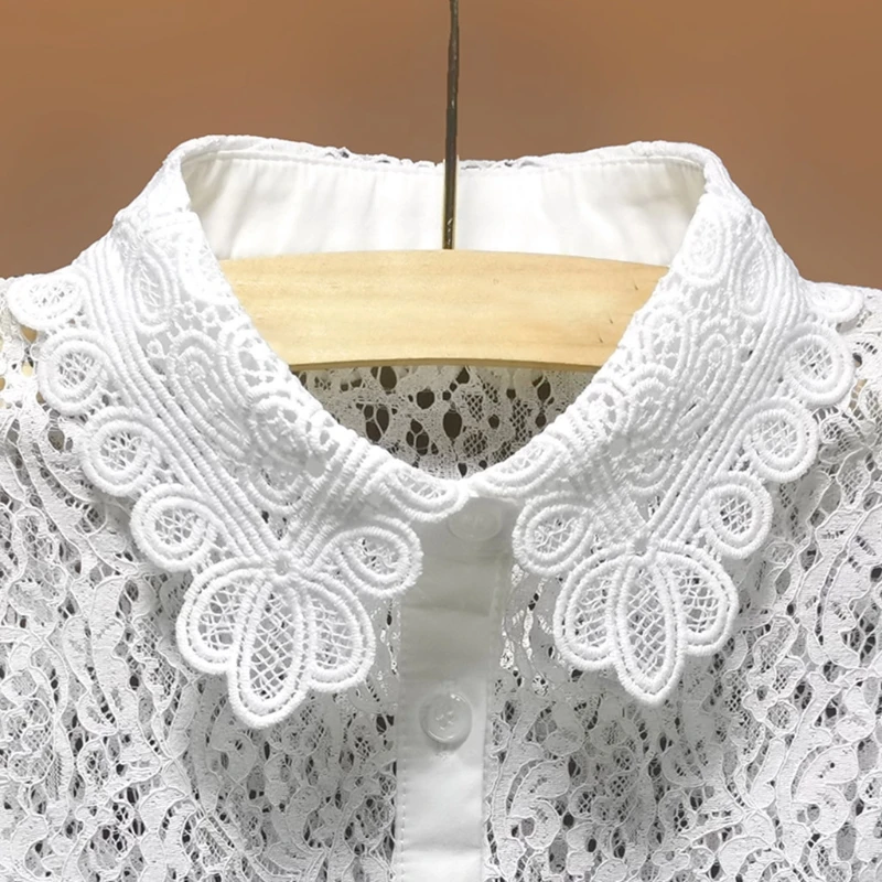Women Girls Detachable Half Shirt Dickey Blouse Hollow Out Floral Lace Elegant Fake Collar Autumn Sweater Decorative 97QE
Women Girls Detachable Half Shirt Dickey Blouse Hollow Out Floral Lace Elegant Fake Collar Autumn Sweater Decorative 97QE