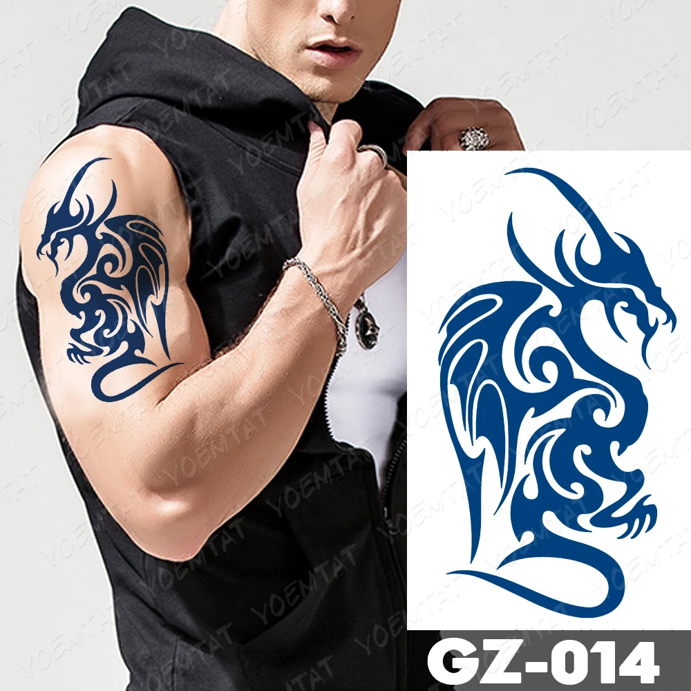 Juice Lasting Waterproof Temporary Tattoo Sticker Dragon Totem Tiger Wolf Flash Tattoos Male Natural Ink Arm Body Art Fake Tatto
Juice Lasting Waterproof Temporary Tattoo Sticker Dragon Totem Tiger Wolf Flash Tattoos Male Natural Ink Arm Body Art Fake Tatto