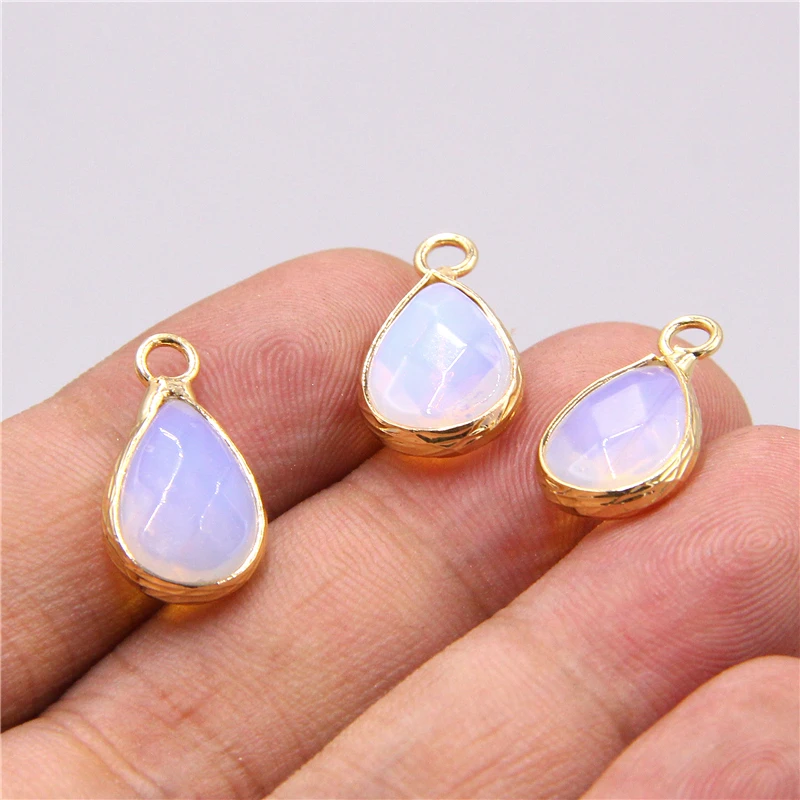 3pcs/lot Natural gold white opal stone Water drop loose pendant charm for jewelry making bracelet necklace Accessories women diy
3pcs/lot Natural gold white opal stone Water drop loose pendant charm for jewelry making bracelet necklace Accessories women diy
