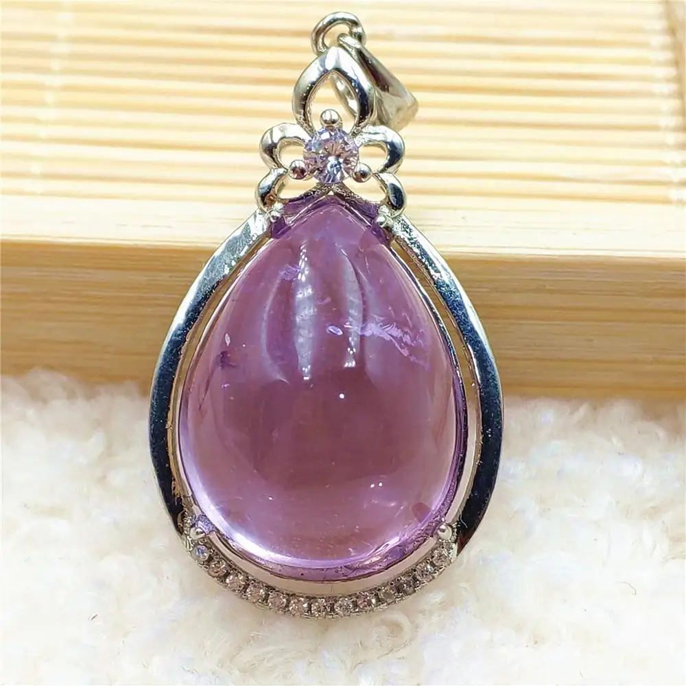 Natural Lavender Purple Amethyst Quartz Water Drop Pendant Women 31x20mm Amethyst Necklace Brazil 925 Sterling Silver AAAAA
Natural Lavender Purple Amethyst Quartz Water Drop Pendant Women 31x20mm Amethyst Necklace Brazil 925 Sterling Silver AAAAA