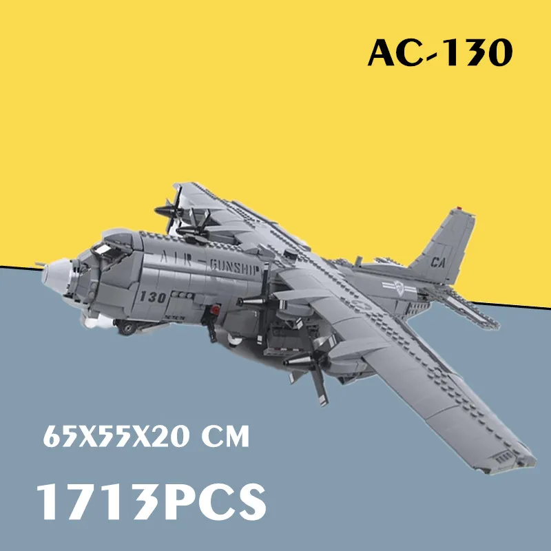 New AC-130 War Military Toys SWAT Toys Aircraft Fighter Airforce Plane Army Solider Figures Building Block Bricks Boys Kid Gift
New AC-130 War Military Toys SWAT Toys Aircraft Fighter Airforce Plane Army Solider Figures Building Block Bricks Boys Kid Gift