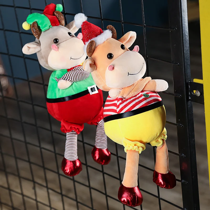35cm Cute Plush Cow Doll Christmas Cattle Baby Sleeping Soft Stuffed Animals Toy Cushion For Children Birthday Gift | Игрушки и хобби