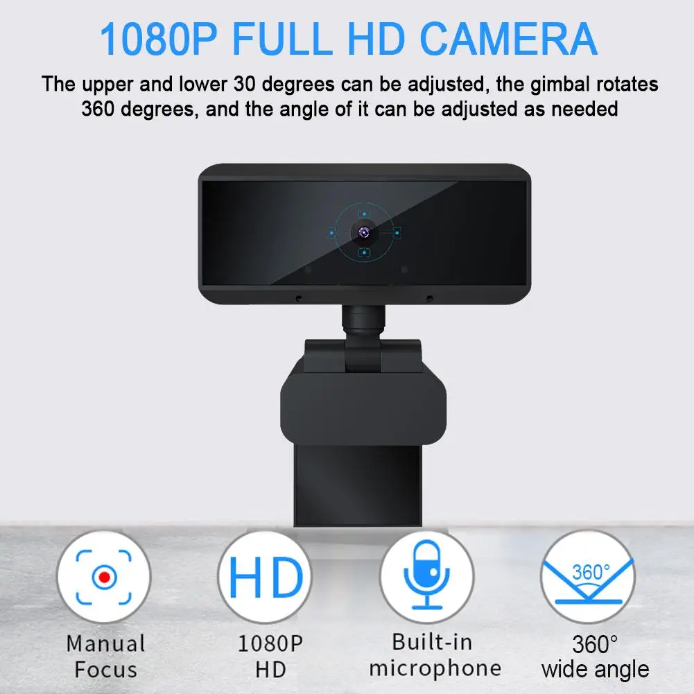 New 5 Megapixel HD1080P Webcam Mini Computer PC WebCamera Camera For Live Broadcast Video Conference Work 360 Degrees Rotatable
New 5 Megapixel HD1080P Webcam Mini Computer PC WebCamera Camera For Live Broadcast Video Conference Work 360 Degrees Rotatable
