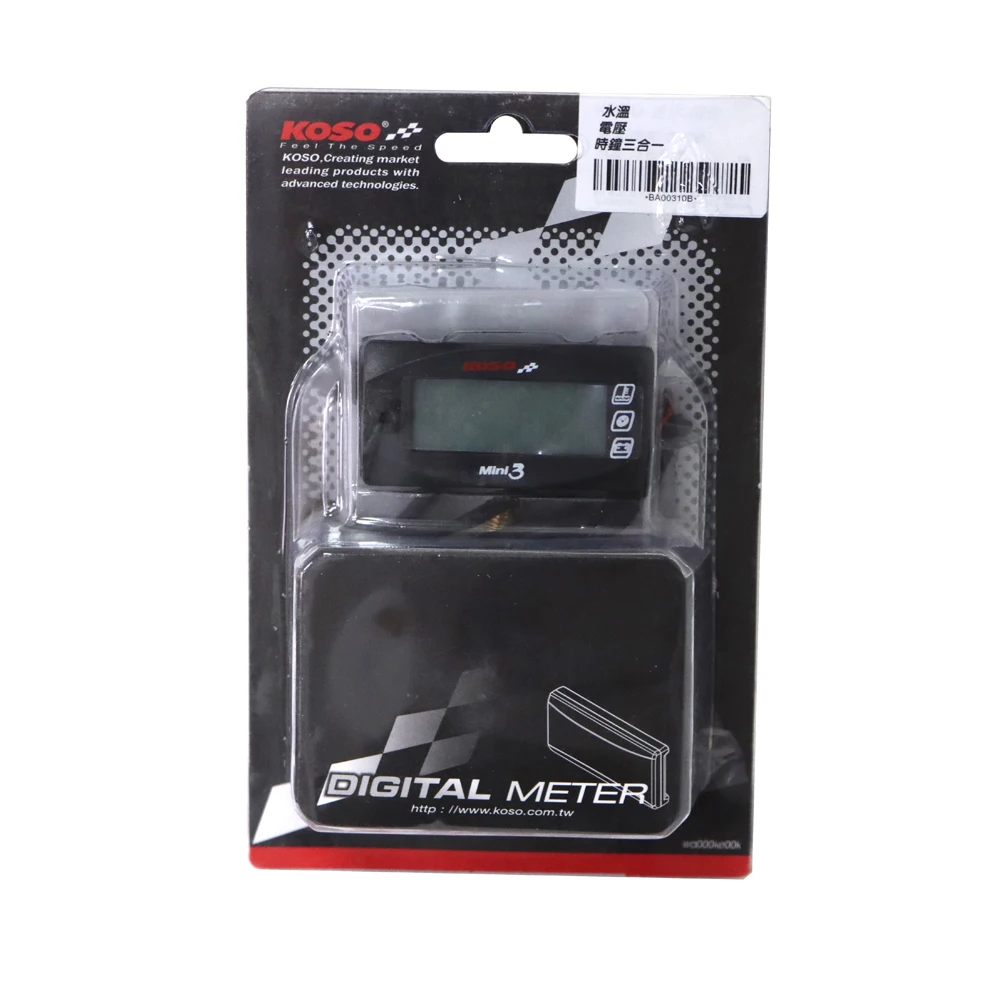 Motorcycle KOSO LED Display MINI 3 IN 1 Meter (Water Temp+Time+Volt) Motorcycle Voltmeter for Scooter Bike Accessories
Motorcycle KOSO LED Display MINI 3 IN 1 Meter (Water Temp+Time+Volt) Motorcycle Voltmeter for Scooter Bike Accessories