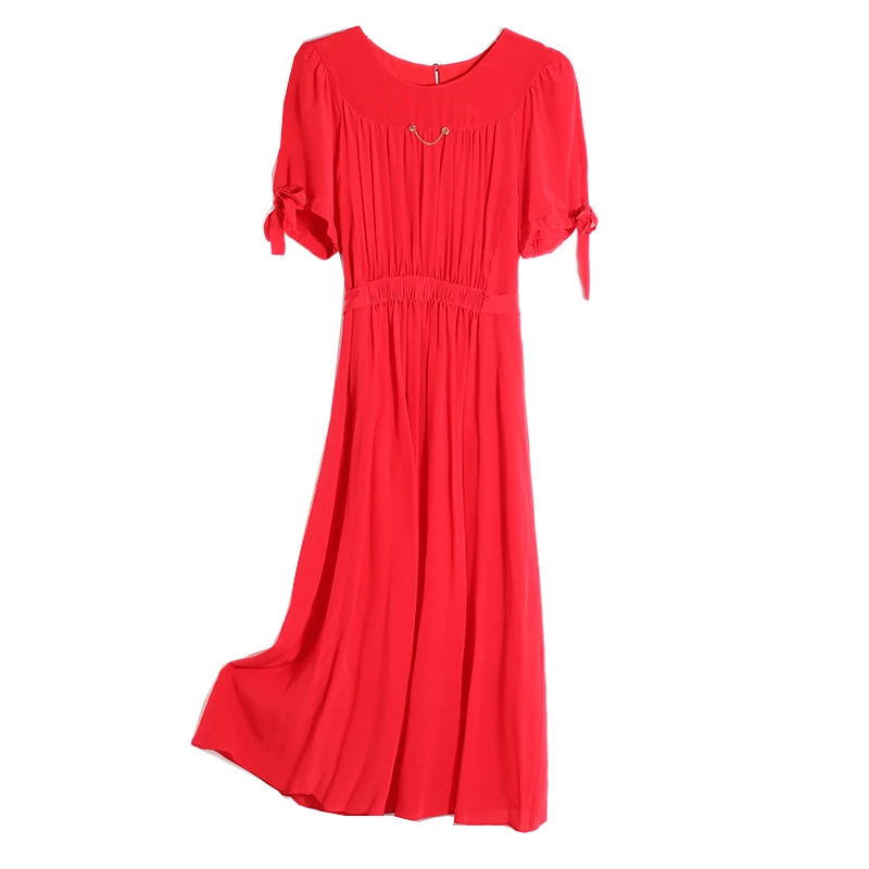 printing 12 b8385 silk red dress 
printing 12 b8385 silk red dress