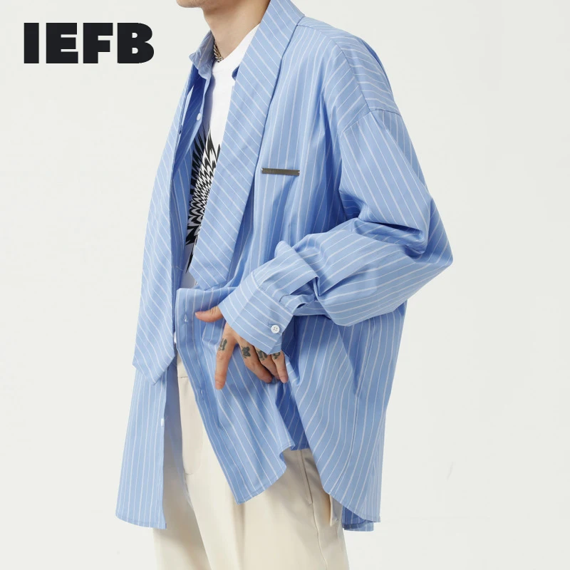 Новинка осени 2021, мужская одежда IEFB, свободные дизайнерские топы в Корейском стиле, полосатая рубашка с длинным рукавом и металлическим укр...
Новинка осени 2021, мужская одежда IEFB, свободные дизайнерские топы в Корейском стиле, полосатая рубашка с длинным рукавом и металлическим укр...