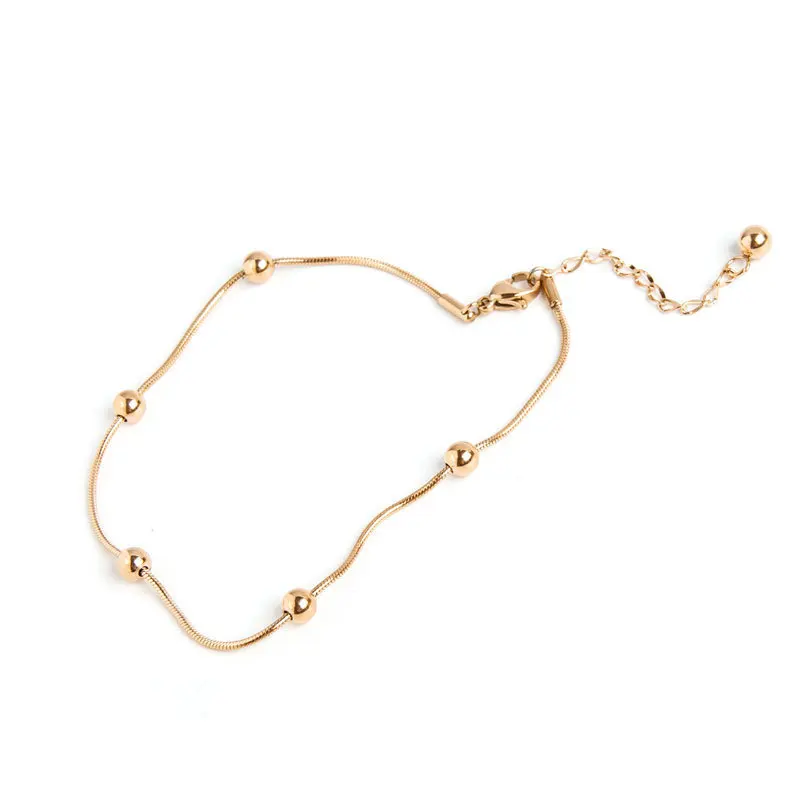 Fashion Stainless Steel Jewelry Snake Chain Anklet Rose Gold Silver Color Women Gift Never Fade Simple beach anklet
Fashion Stainless Steel Jewelry Snake Chain Anklet Rose Gold Silver Color Women Gift Never Fade Simple beach anklet