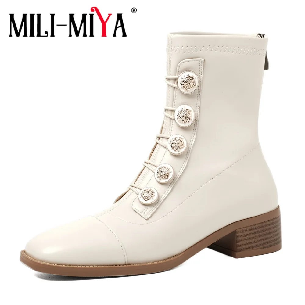 MILI-MIYA Fashion Women Retro Square Toe Cozy Low Heels England Style Buckle Zipper Autumn Winter Dress Party Shoes Size 34-41
MILI-MIYA Fashion Women Retro Square Toe Cozy Low Heels England Style Buckle Zipper Autumn Winter Dress Party Shoes Size 34-41